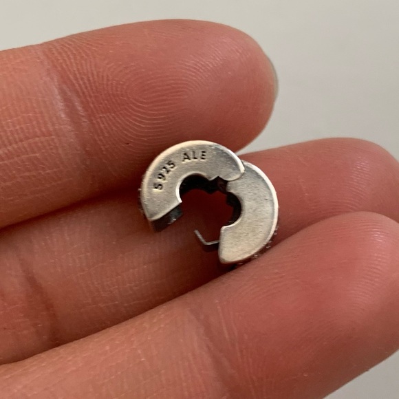 Retired Pandora CZ Bling Sparkling Purple Pave Clip Charm Safety Stopper Spacer - Picture 10 of 10